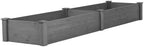 Over Ground 96x28x10 inch Raised Garden Bed, Large Wood Planter Box by Unknown