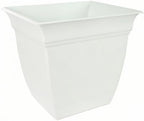 The HC Companies Eclipse Square Plastic Planter w/Attached Saucer - Image 9