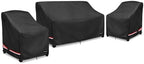 Patio Furniture Covers, 3 Piece Heavy Duty Waterproof Outdoor Furniture Covers - Image 9