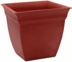 The HC Companies Eclipse Square Plastic Planter w/ Attached Saucer - Image 9