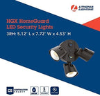 Lithonia Lighting HomeGuard 3-Light LED Outdoor Flood Lights, Outdoor LED Lights - Image 4