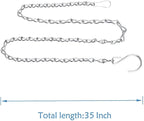 YINGFENG 4 Pack 35 Inch Silver Hanging Chain - Image 4