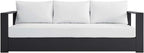 Modway Tahoe Aluminum Outdoor Patio Sofa in Gray White - Image 2