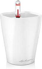 Lechuza MINI-DELTINI Cream White High Gloss, Self-Watering Small Indoor Planter by LECHUZA