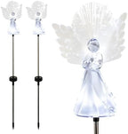 Alpine Corporation 37”H Outdoor Solar Angel Garden Stakes - Image 3