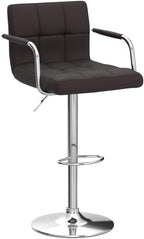 Yaheetech Bart Stools Set of 4, PU Leather Adjustable Barstools - Image 4