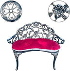 Mandolin Outdoor Park Garden Chair, All Chair Anti Rust Cast Aluminum Patio - Image 5