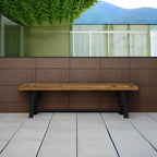 Christopher Knight Home Toby Outdoor Acacia Wood Bench, Sandblast Teak Finish - Image 2