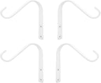 5 Inch Cast Iron Plant Hook – White Wall Mounted Hanging Bracket by HERNGEE