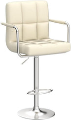 Yaheetech Bar Stools Set of 2, PU Leather Adjustable Swivel Barstools, - Image 4