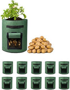 Delxo 10 Pack 10 Gallon Potato Grow Bags, Grow Bags by Delxo