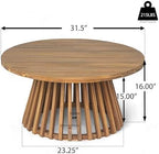 Merax Outdoor Acacia Wood Conversation Set - Image 7