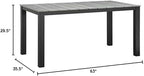 Modway Maine Aluminum Outdoor Patio 63" Dining Table in Brown Gray - Image 2