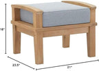 Modway EEI-1152-NAT-GRY-SET Marina Premium Grade A Teak Wood Outdoor Patio - Image 3