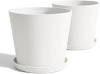 Wide Planters for Outdoor Plants, Extra Large Indoor Flower Pots for Garden by Heyzier