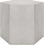 COSIEST Concrete Accent Table, Hexagon Patio Side Table 14.5''Wx12''H, Modular - Image 7