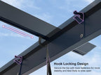 PURPLE LEAF 10' x 13' Aluminum Outdoor Pergola Modern Grape Trellis Retractable - Image 7