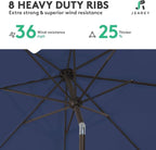 JEAREY 9FT Outdoor Patio Umbrella Outdoor Table Umbrella - Image 5
