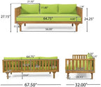 Christopher Knight Home Claremont Patio Sofa and Coffee Table Set, 2 Piece - Image 4
