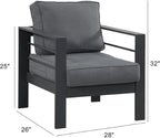 Kiss the Water Outdoor Patio Metal Furniture Chair, Deep Seating Patio Couch - Image 2