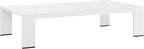 Modway Tahoe Aluminum Outdoor Patio Coffee Table in White by Modway