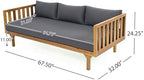 Merax Outdoor Acacia Wood Conversation Set - Image 5