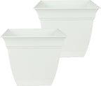 The HC Companies 12 Inch Eclipse Square Planter Pots by TheHCCompanies