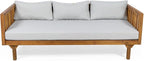 Christopher Knight Home Tina Outdoor 3 Seater Acacia Wood Daybed, Teak Finish by ChristopherKnightHome