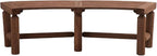 FORTUNO Outdoor Wooden Curved Backless Porch Bench Rustic Style Cedar/Fir Wood - Image 8