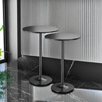 Furmax Bistro Pub Table 2 Pack Round Bar Height Cocktail Table Metal Base MDF - Image 5