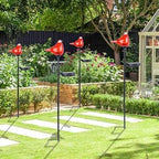 Bshine Solar Garden Decoration Outdoor Cardinal Lights, Hand Blown Glass - Image 7
