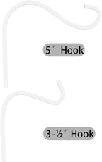 4 Inch Cast Iron Plant Hook – White Wall Mounted Plant Hanger Bracket - Image 3