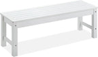 Psilvam Outdoor Bench, Two Person Poly Lumber Porch Bench, Weatherproof Garden by PsilvamGardenFurniture