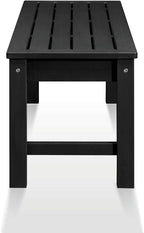 Psilvam Knight Bench Set of 2, Two Person Outdoor Poly Lumber Patio Backless - Image 5