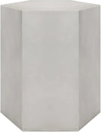 COSIEST Concrete Accent Table, Hexagon Patio Side Table 14.5''Wx16''H, Modular - Image 7
