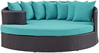 Modway Convene Wicker Rattan Outdoor Patio Poolside Sectional Sofa Daybed - Image 4