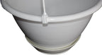8'' White Plastic Hanging Basket - Image 2