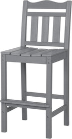 nalone Outdoor Bar Stool, HDPE Tall Adirondack Chair Bar Chair, Weather by NALONE