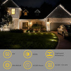 JESLED Landscape Lighting 6W LED Well Lights, 12V 24V Ground Lights 6000K - Image 5