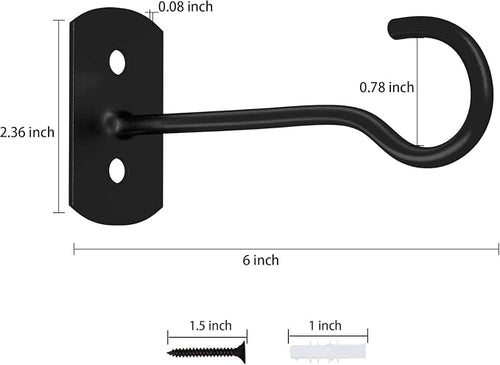 20Pack Plant Hooks Bulk 6in Metal Plant Hook Shepherds Hook Decorative Wall - Image 2