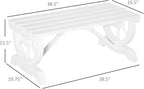 Outsunny 2-Person Wooden Garden Bench, Outdoor Wagon Wheel Porch Bench - Image 3
