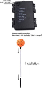 Battery Powered Garden Sports Ball Theme Party Stake Lights Basketball LED - Image 3