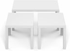 Furinno Classic Living Room Table Set of 3, Modern Rectangle Coffee Table - Image 6