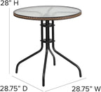Flash Furniture Lila 28'' Round Glass Metal Table - Image 3