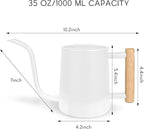 Watering Can Indoor Plants, 35 oz/1000 ml Metal Stainless Steel Watering Can Pot - Image 7