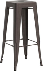 FDW Metal Bar Stools Set of 4 Counter Height Bar Stools 24 Inches Industrial - Image 5