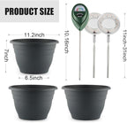 2 Pack 11 Inch Plant Pots with LED Grow Lights, Drainage Holes & Plug, Soil - Image 6