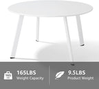 Outdoor Patio Coffee Table Set of 2, Weather Resistant End Table, Round Nesting - Image 6