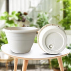 5 Pack 10 Inch Plant Pots for Indoor Outdoor, Plastic Floor Planters - Image 6