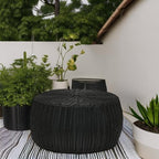 Household Essentials Handwoven Resin Storage Stool Ottoman - Image 5
